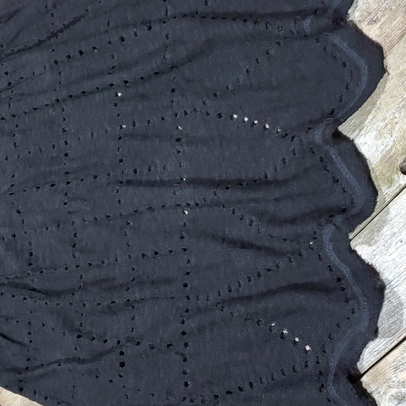 Free People Summer Loving Linen Blend Blouse in Black Small NWT MSRP $98 FP1008 - Picture 11 of 14